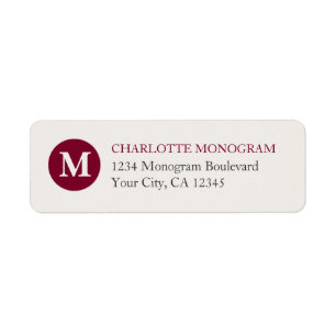Rotes und Sahnemonogramm