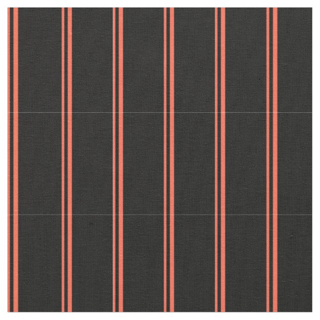 Rotes und schwarz gestrichenes Muster Stoff (Nahaufnahme)
