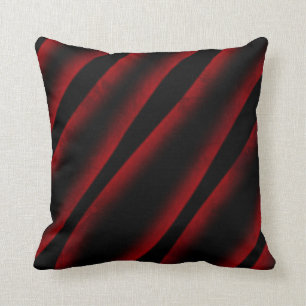 Rotes und schwarzes abstraktes Throwkissen Kissen