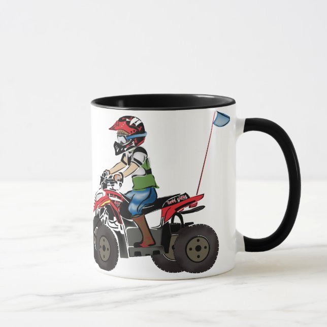 Rotes und schwarzes ATV Kind Tasse (Rechts)
