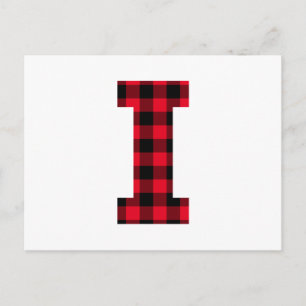 Rotes und schwarzes Büffel-Karo-Plaid fettes Buchs Postkarte