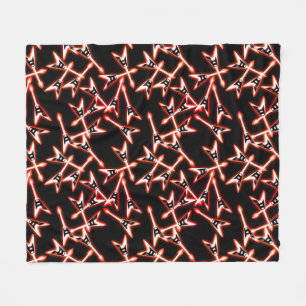 Rotes und schwarzes Heavy-Metal-Elektrogitarrenmus Fleecedecke