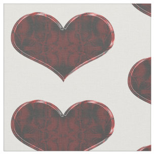 rotes und schwarzes Herz Stoff