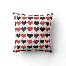 Rotes und schwarzes Herzmuster