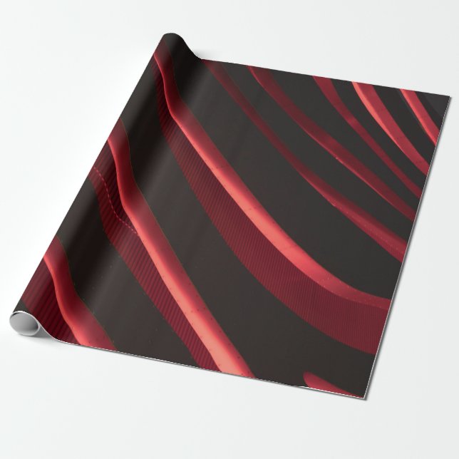 Rotes und schwarzes Logo Geschenkpapier (Ungerollt)