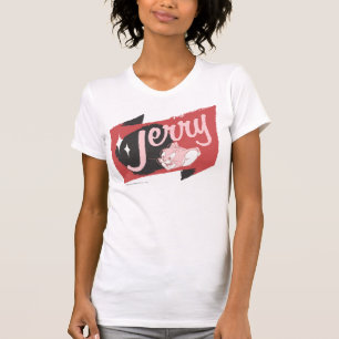 Rotes und schwarzes Logo Jerry T-Shirt