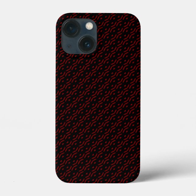 Rotes und schwarzes Muster Case-Mate iPhone Hülle (Rückseite)