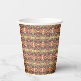 Rotes und schwarzes Muster Pappbecher