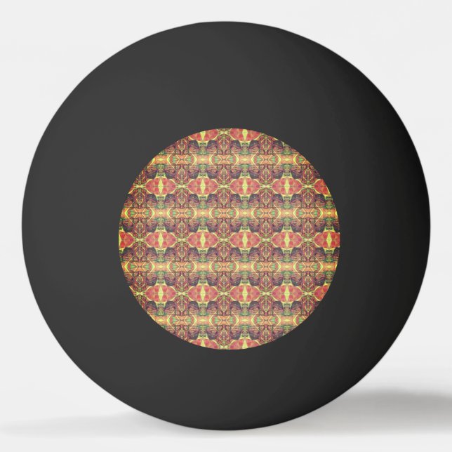 Rotes und schwarzes Muster Tischtennisball (Vorderseite)