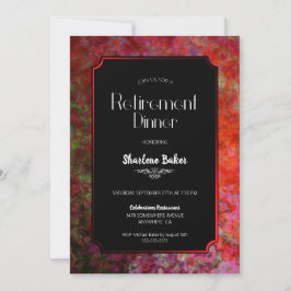 Rotes und schwarzes Party für die Altersversorgung Einladung