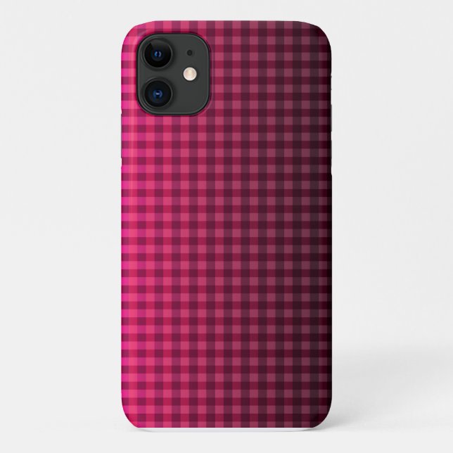 Rotes und schwarzes Prüfmuster Case-Mate iPhone Hülle (Rückseite)