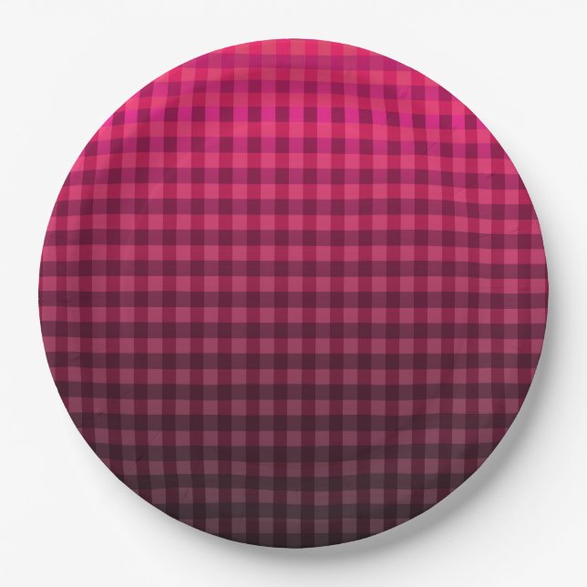 Rotes und schwarzes Prüfmuster Pappteller (Vorderseite)