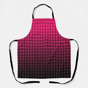 Rotes und schwarzes Prüfmuster Schürze