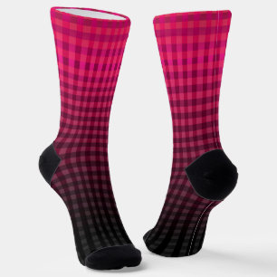 Rotes und schwarzes Prüfmuster Socken