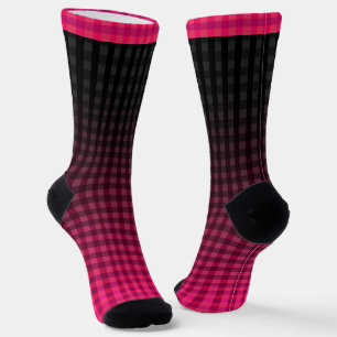 Rotes und schwarzes Prüfmuster Socken