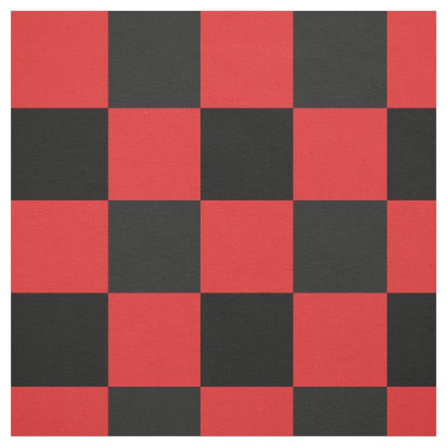 Rotes und schwarzes Schachbrettmuster Stoff (Muster)