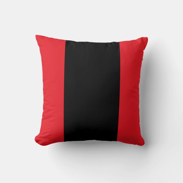Rotes und schwarzes Wurfs-Kissen Kissen (Vorderseite)