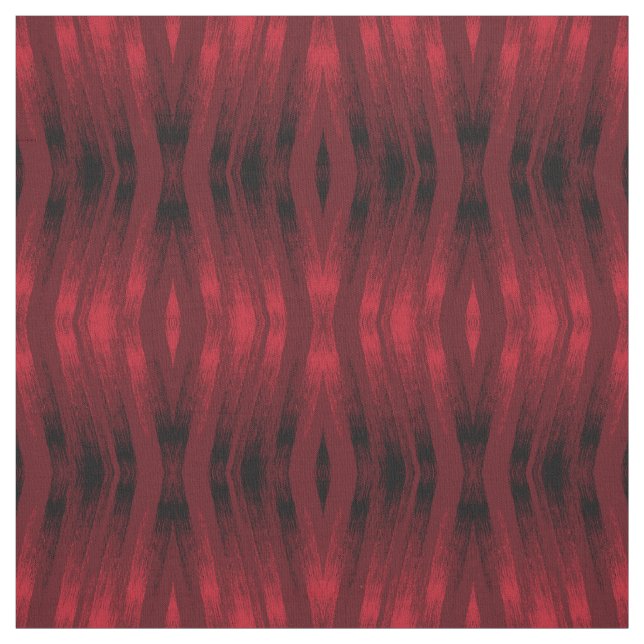 Rotes und schwarzes Zickzackmuster. Stoff (Muster)