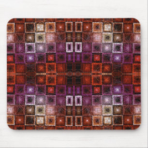 Rotes und violettes geometrisches Gittersymmetrie- Mousepad