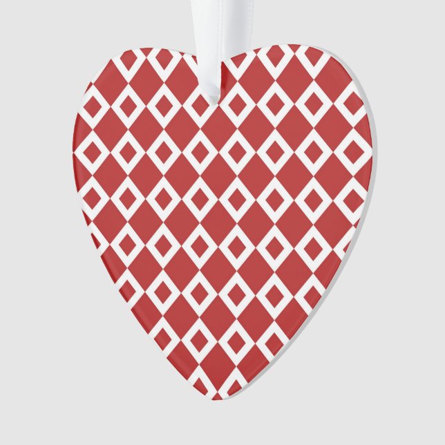 Rotes und weißes Diamantmuster Ornament (Vorderseite)