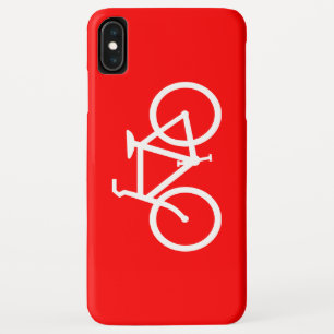 Rotes und weißes Fahrrad iPhone XS Max Hülle
