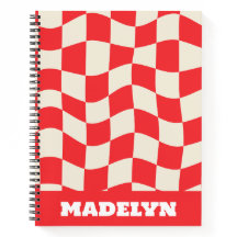 rotes und weißes geometrisches Muster Monogramm Na