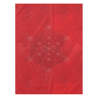 Rotes und weißes Hexagon-geometrische Tischdecke