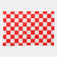 rotes und weißes kariertes Muster