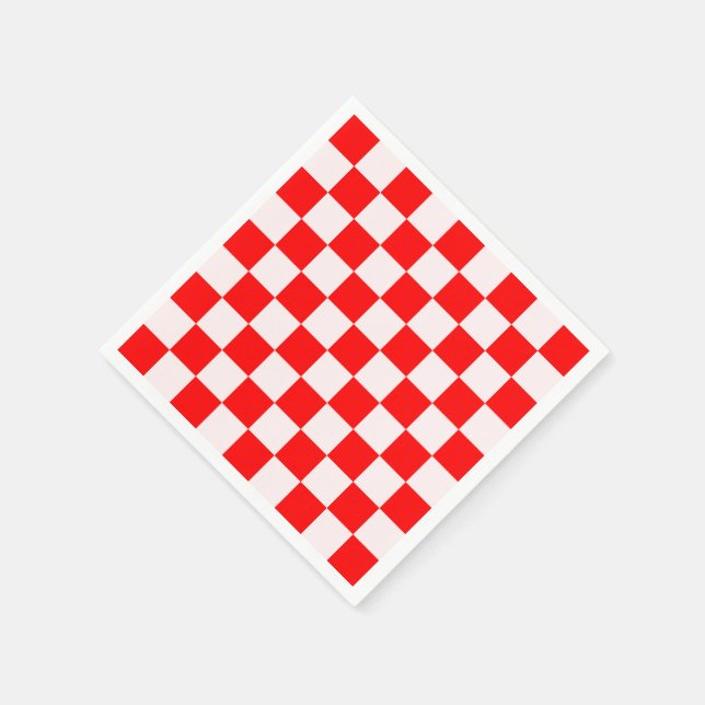 rotes und weißes kariertes Muster Serviette (Ecke)