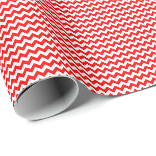 Rotes und weißes kleines Zickzack Geschenkpapier