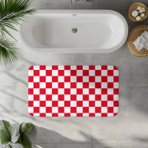 rotes und weißes kroatisches gekreuztes geometrisc
