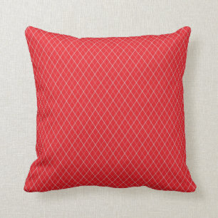 Rotes und weißes Muster Kissen