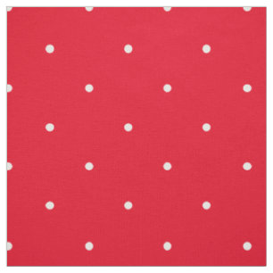 Rotes und weißes Polka-Punkt-kleines hübsches Stoff