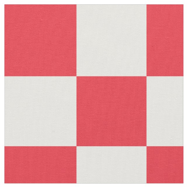 Rotes und weißes Schachbrettmuster Stoff (Nahaufnahme)