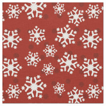 Rotes und weißes Schneeflockenmuster