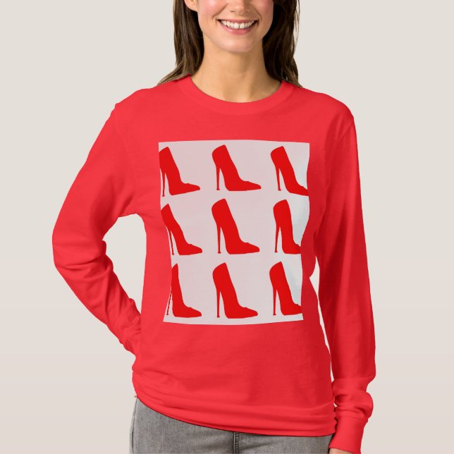 ROTES UND WEISSES SHOW-SHIRT T-Shirt (Vorderseite)