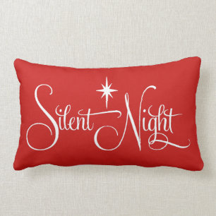 Rotes und weißes stilles Nachtweihnachtskissen Lendenkissen