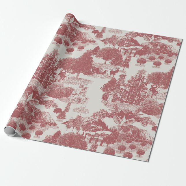 Rotes und weißes Weihnachtswunder - Wunderland Geschenkpapier (Ungerollt)