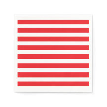 Rotes und Weißgestrichenes Papier Napkins