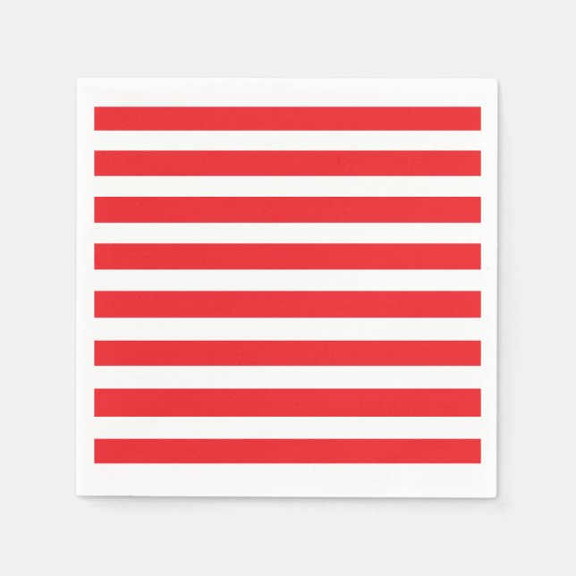 Rotes und Weißgestrichenes Papier Napkins Serviette (Vorderseite)