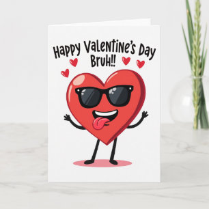 Rotes Valentinstag-Bruh-Karte Karte