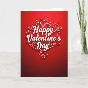 Rotes Valentinstag Romantisches Script Karte