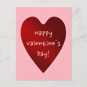 Rotes Valentinstagherz Feiertagspostkarte