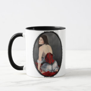 Rotes Velvet Corset Tasse