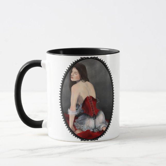 Rotes Velvet Corset Tasse (Links)