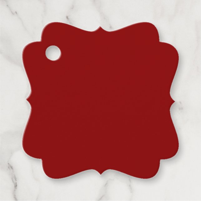 Rotes Velvet, Solid Color | Classic | elegant Geschenkanhänger (Vorderseite)