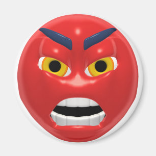 rotes verärgertes magnet