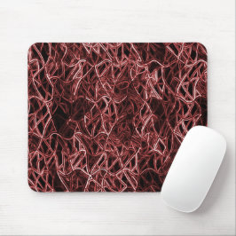 Rotes verflochtenes Netz aus rustikalem und gezoge Mousepad