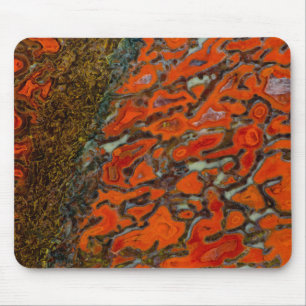 Rotes versteinertes Dinosaurierskelett Mousepad