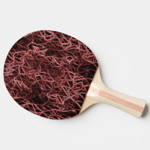 Rotes verwobenes Netzwerk aus rustikaler und verwo Tischtennis Schläger